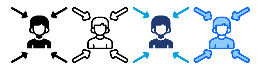 User Centric Design icon Multi Style Vector Illustration