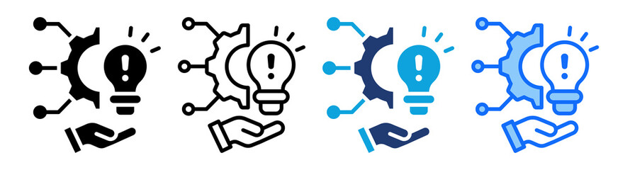 Disruptive Technologies icon Multi Style Vector Illustration