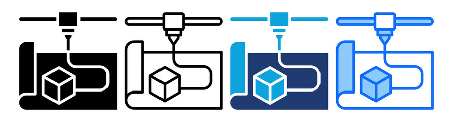 Rapid Prototyping icon Multi Style Vector Illustration