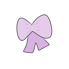 pink butterfly ribbon vector illustration