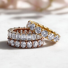 Stacked Diamond Eternity Rings