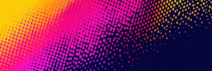 Vibrant Abstract Design Featuring Gradient Colors and Dotted Patterns in a Dynamic Arrangement