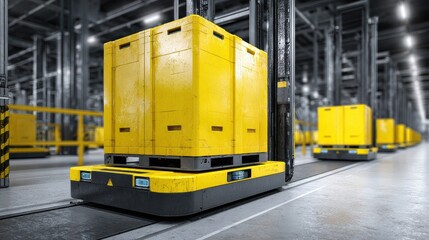 Naklejka premium Supply chain automation a high-tech perspective on logistics innovation