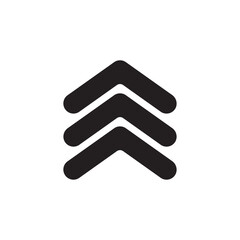 Three arrows up symbol logo vector template