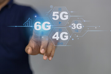 Using future technology to use high-speed internet, 6g network connecting networks around the world, security, safe internet, 5g, future technology, high-speed internet, 6g