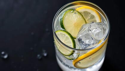 Refreshing Lemon and Cucumber Infused Water with Ice