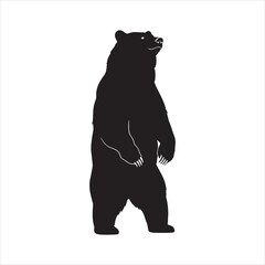 Bear standing up silhouette