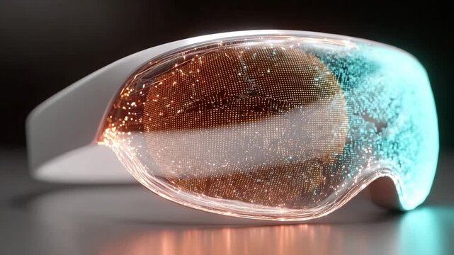 Cool-Looking Eye Mask: A stylish and futuristic eye mask with translucent sections, offering a glimpse into a calming world within, designed for relaxation and rejuvenation. 