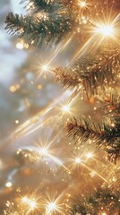 Fototapeta premium Aesthetic christmas tree chandelier decoration.