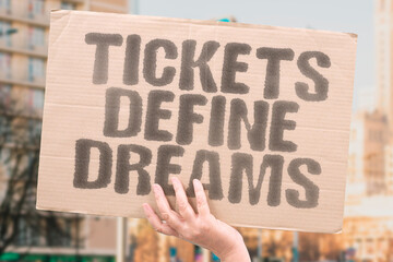 “Tickets Define Dreams” Winning feels one paper slip away. TICKET. DREAM. PAPER. LUCK. CHANCE....