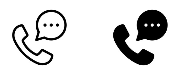 Phone and Speaking, Chat icon
