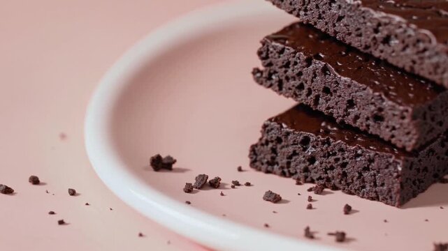 Brownie baking in a cozy kitchen with rich chocolate layers and perfect texture for dessert lovers