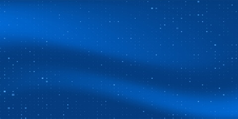 Abstract digital blue square particles background for business, finance, research, tech and science