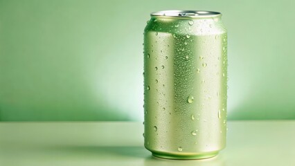 Realistic aluminum can with condensation