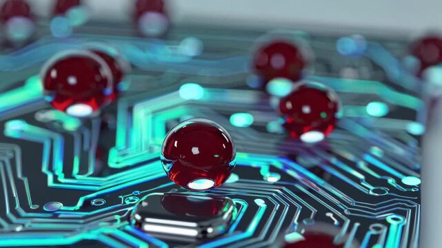 Exploring the intricate details of circuit board technology with vibrant design elements and unique textures