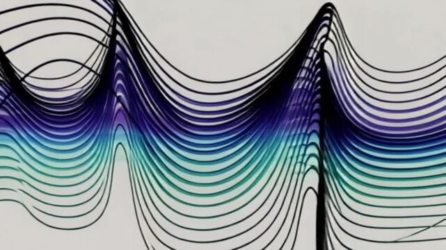 Abstrakte Darstellung von Wellenformen, die verschiedene Frequenzen symbolisieren