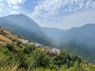 Branas de Arriba village in the Leitareigos valley in Asturias, Spain