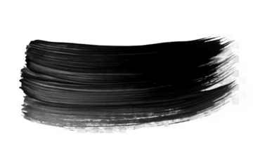 Bold black brush stroke texture abstract art graphic design element transparent background