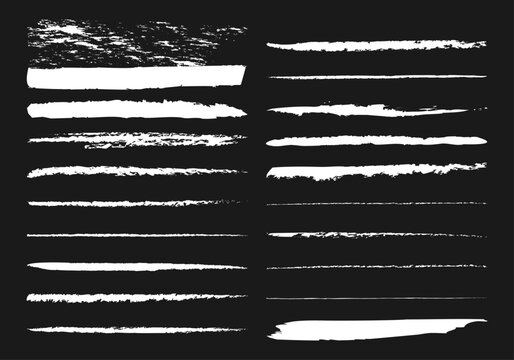 Trazo de pincel blanco enf ondo negro