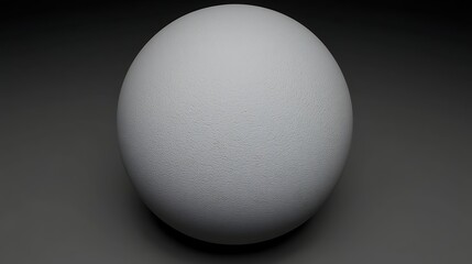 Minimal white sphere on clean background in 4K, mirrorless with 85mm f1.8 at f2, shallow focus on tangent highlight with soft vignette