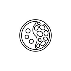 Abstract yin yang symbol with circular pattern