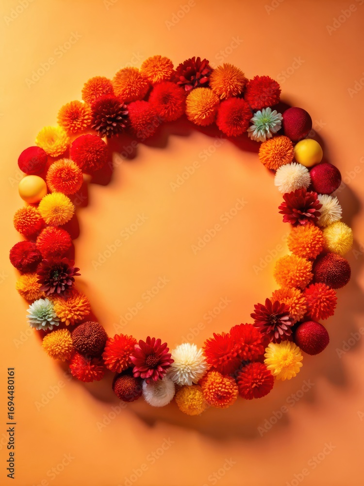 Poster ombre gradient circle border background image