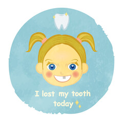 I lost my tooth today Girl-A
