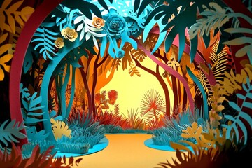 Creative Cardboard Landscape Inspired by Fairy Tales