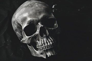 Skull black monochrome halloween.