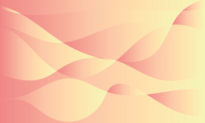 Soft gradient waves of pink and yellow abstract background