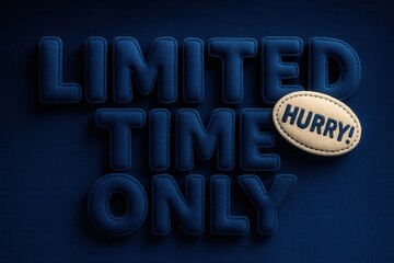 Limited Time Only and HURRY! offer banner, plush texture, impactful retail promotion urgency.