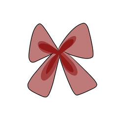red ribbon bow butterfly