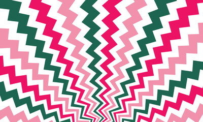 abstract pink ,green and light pink colour sunbrust sunray zig zag pattern used for table clothes ,wallpaper, textile etc