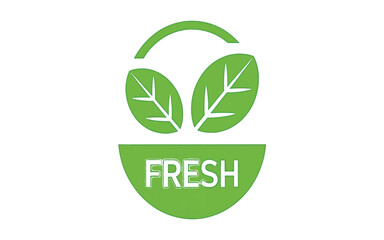 Fresh Green Leaves Logo Design Eco-Friendly Symbol