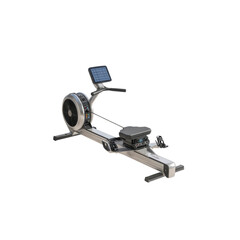 Naklejka premium Modern Rowing Machine with Digital Display for Home Gym Fitness