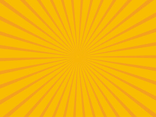 Obraz premium Yellow banner with Sun rays, yellow lines background. Vector illustration