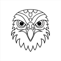 Stylized Eagle Head Mascot Logo Vector Illustration