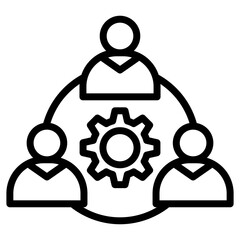 Teeam strategy icon vector illustration