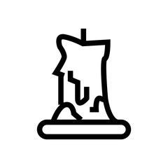 vector illustration of a candle outline icon