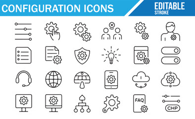 Clean and Modern Icons for Adjustments, Settings, and Customization