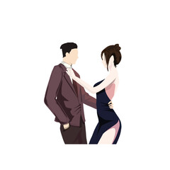 Fototapeta premium a couple is dancing together without a background
