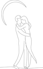 bride and groom vector illustration