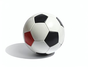 Naklejka premium Classic black and white soccer ball on white.