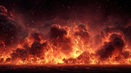 Dramatic Fire and Smoke Explosion