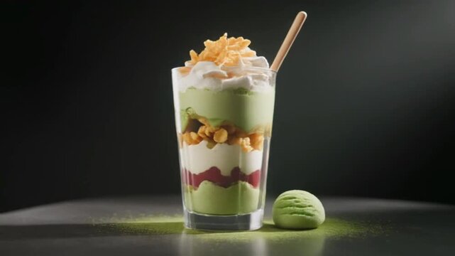 Delicious Matcha Parfait A Sweet Dessert Treat