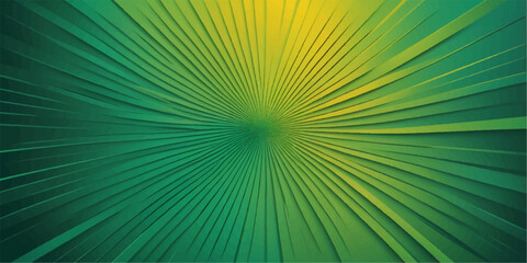 Obraz premium An abstract green background with radiating rays and a bright, starburst-like design