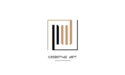 NW, WN, N, W abstract letters logo monogram