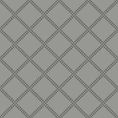Seamless grey pixelated diamond grid pattern, subtle dotted texture, ideal for digital backgrounds