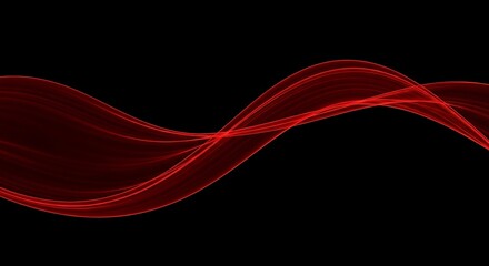 Red Abstract Wave with Dark Background. (1)