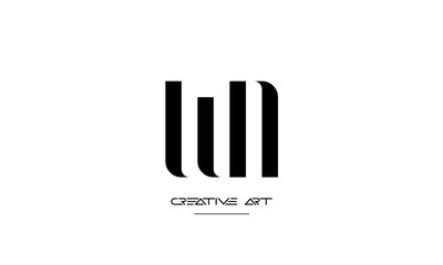 NW, WN, N, W abstract letters logo monogram